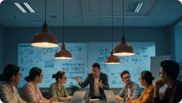 Engineers reviewing URS charts