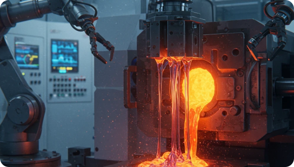 CNC machining setup producing gear components